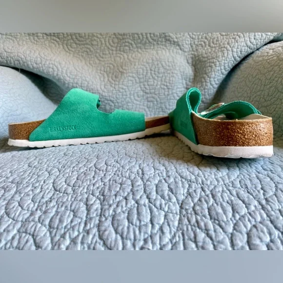 Rare Birkenstock Arizona Sandals in Emerald Green Suede. 38. Medium/Narr… - Picture 5 of 7